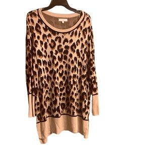 New Directions Long Sleeve Sweater Size XL Animal Print